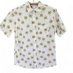 Old Navy Men's Small Everyday Shirt Hawaiian Palm Tree Short Sleeve